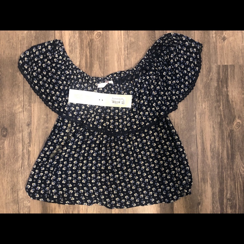 Smocked floral blouse